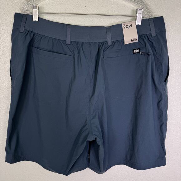 REI Shorts Womens 20W Sahara Bermuda Hiking Hike Camp Outdoors Utility Blue NEW - Picture 2 of 9